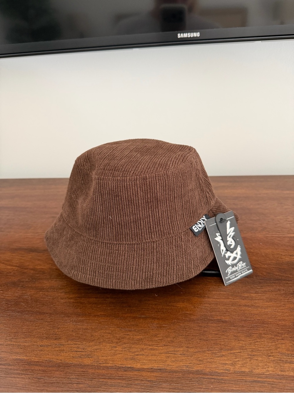 Binky Bro Brown Corduroy Infant Bucket Hat